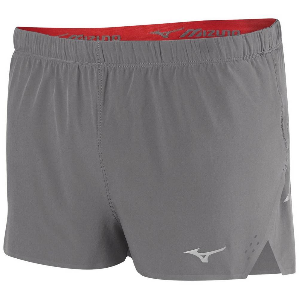 Panske Šortky Mizuno Aero 1.5" Split Siva Vypredaj GARI54286